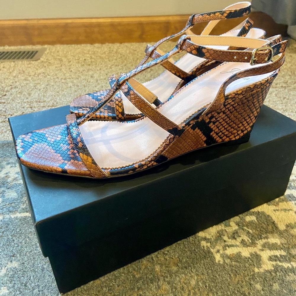 J crew T-Strap wedge sandal